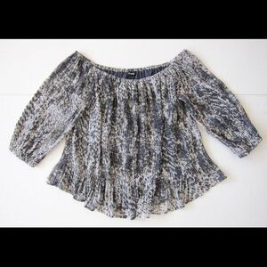 Express Women's Black and Gray Top Express